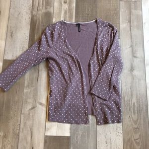 Purple poke a dot cardigan